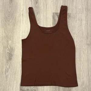 Skims brown cropped tank